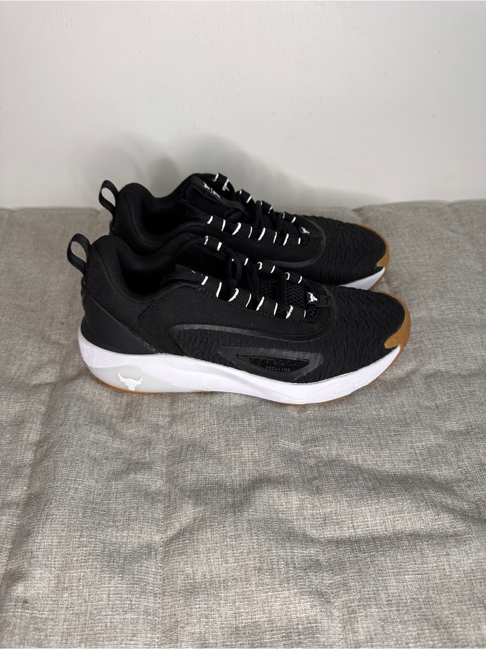 Under Armour Project Rock 7 Training Shoes -Black/Gum Youth 5Y Or Women's Sz 6.5